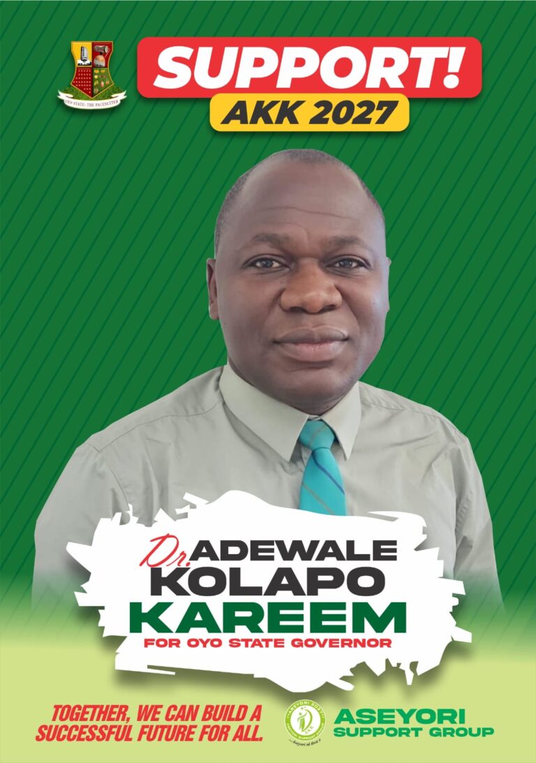 Leading with Conviction, Without Compromise   ~ Dr. Adewale Kolapo Kareem (AKK 2027)