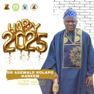 Dr. Adewale Kolapo Kareem (AKK) Extends Heartfelt New Year Message, Prays for Oyo State and Nigeria