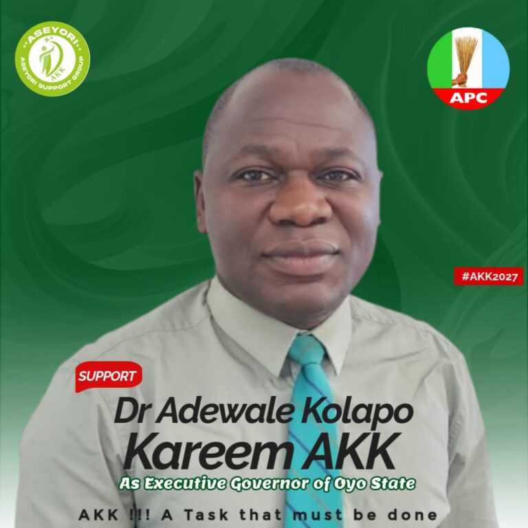 *Dr. Adewale Kolapo Kareem (AKK): A Visionary Philanthropist Committed to Oyo State’s Transformation*