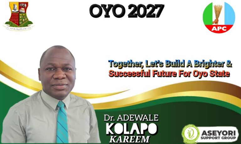 Oyo 2027: A Fresh Chapter for Collective Progress, AKK joins APC, Sets Tuesday June 3rd For Grand Entry by~ Dr Adewale Kolapo Kareem (AKK).